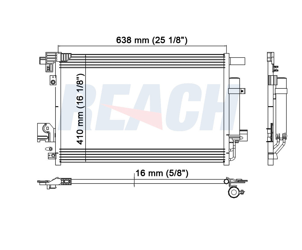 2010 MITSUBISHI LANCER 2.0 L CONDENSER REA31-3747P