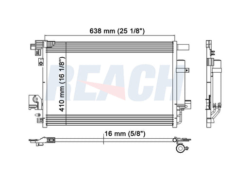 2010 MITSUBISHI OUTLANDER 2.4 L CONDENSER REA31-3747P