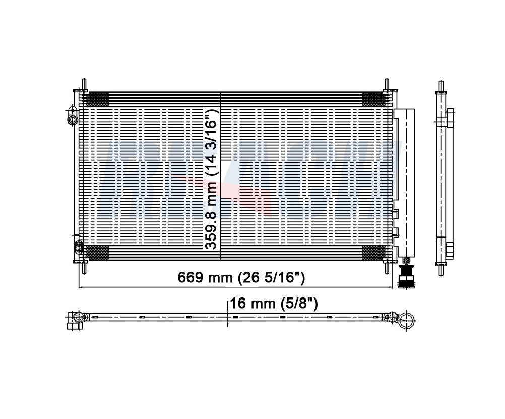 2012 ACURA TL 3.5 L CONDENSER REA31-3766P