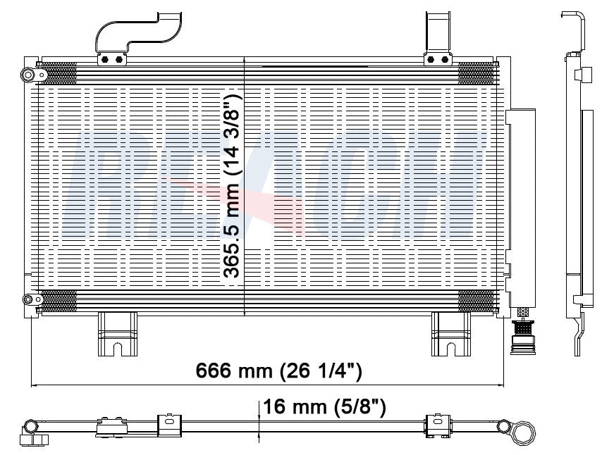 2012 ACURA TSX 2.4 L CONDENSER REA31-3767P