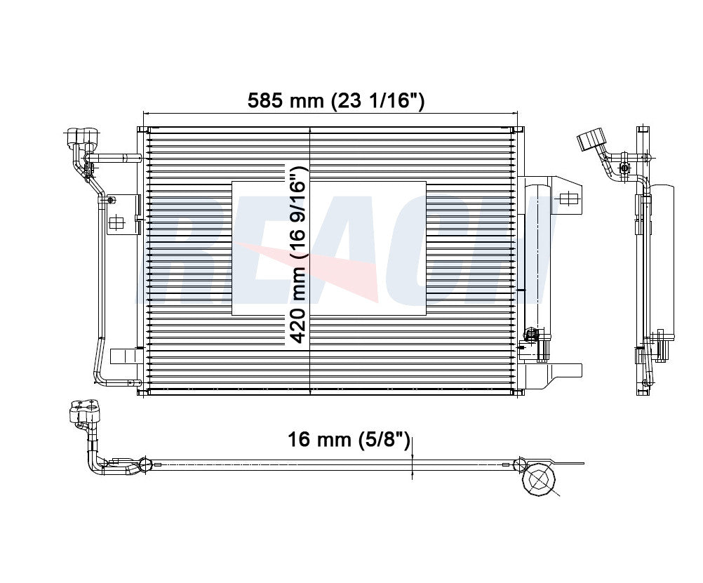 2011 MAZDA 6 2.5 L CONDENSER REA31-3773P