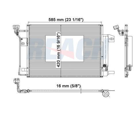 2010 MAZDA 6 2.5 L CONDENSER REA31-3773P