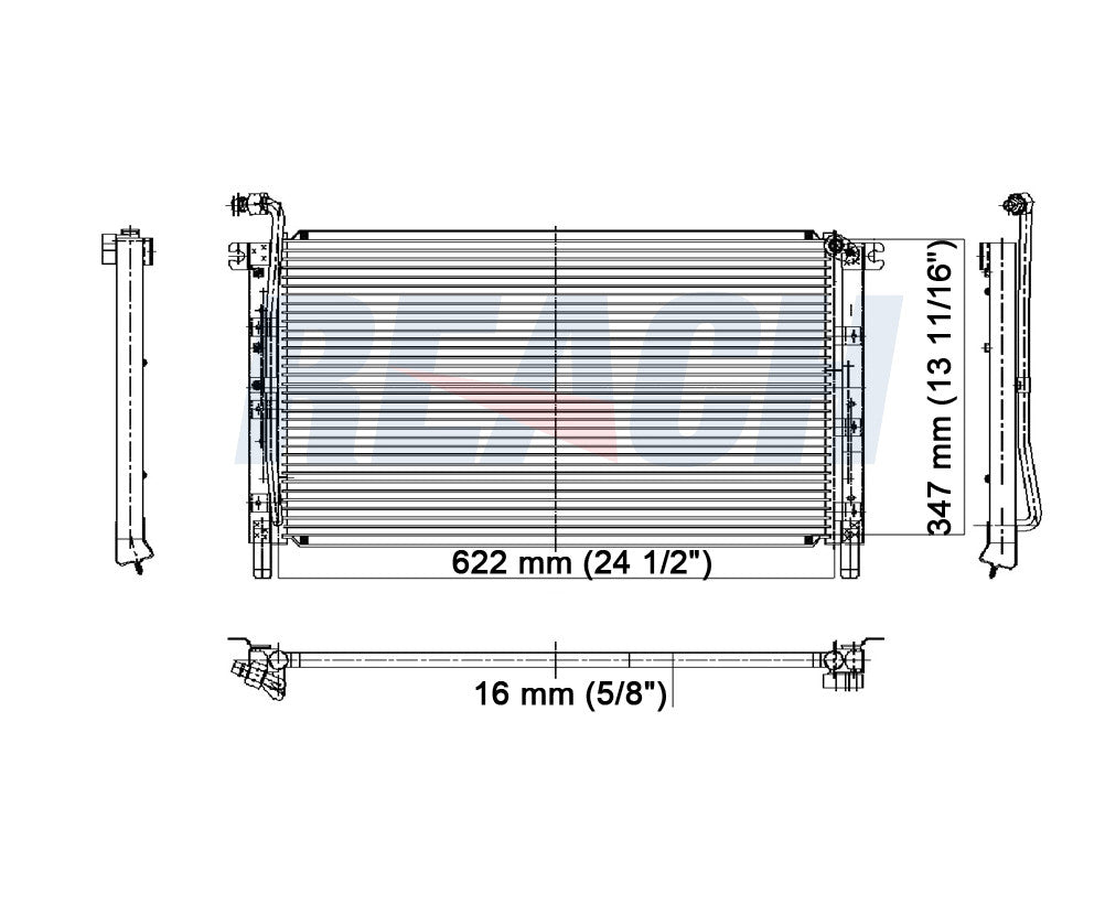 1994 NISSAN D21 3.0 L CONDENSER REA31-4390P