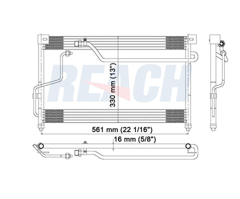 1994 MAZDA 626 2.0 L CONDENSER REA31-4414P