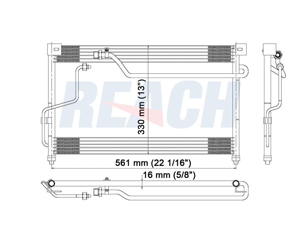 1995 MAZDA 626 2.0 L CONDENSER REA31-4414P