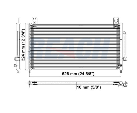1995 MAZDA PROTEGE 1.5 L CONDENSER REA31-4604P