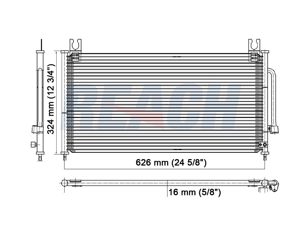 1996 MAZDA PROTEGE 1.5 L CONDENSER REA31-4604P