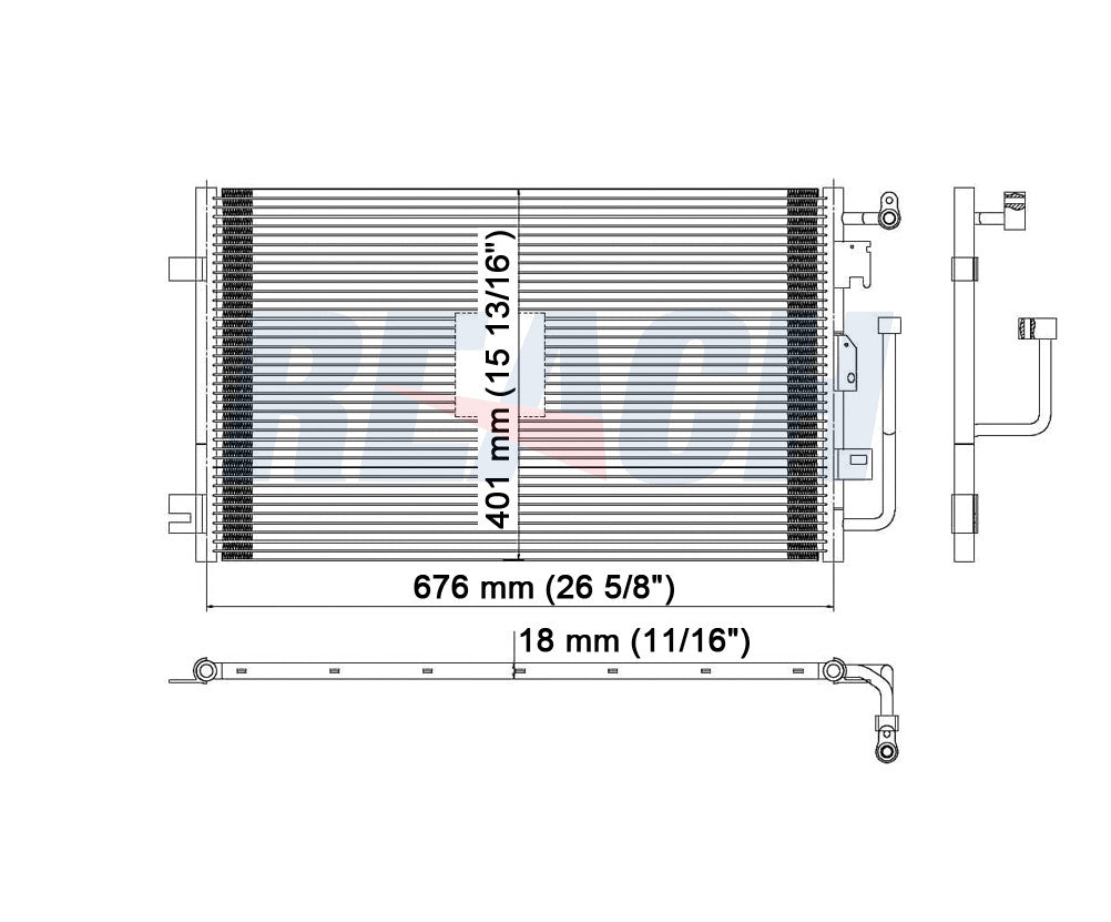 1995 PONTIAC SUNFIRE 2.3 L CONDENSER REA31-4612P
