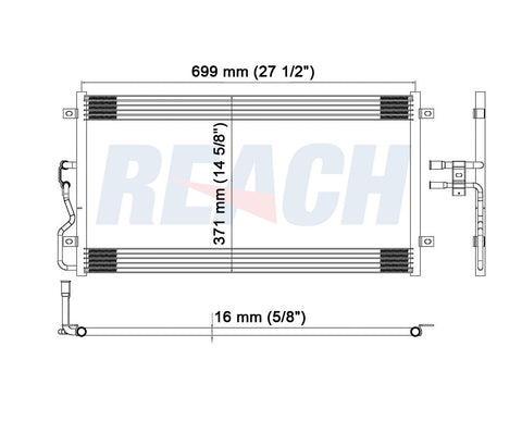 1997 DODGE STRATUS 2.0 L CONDENSER REA31-4616P