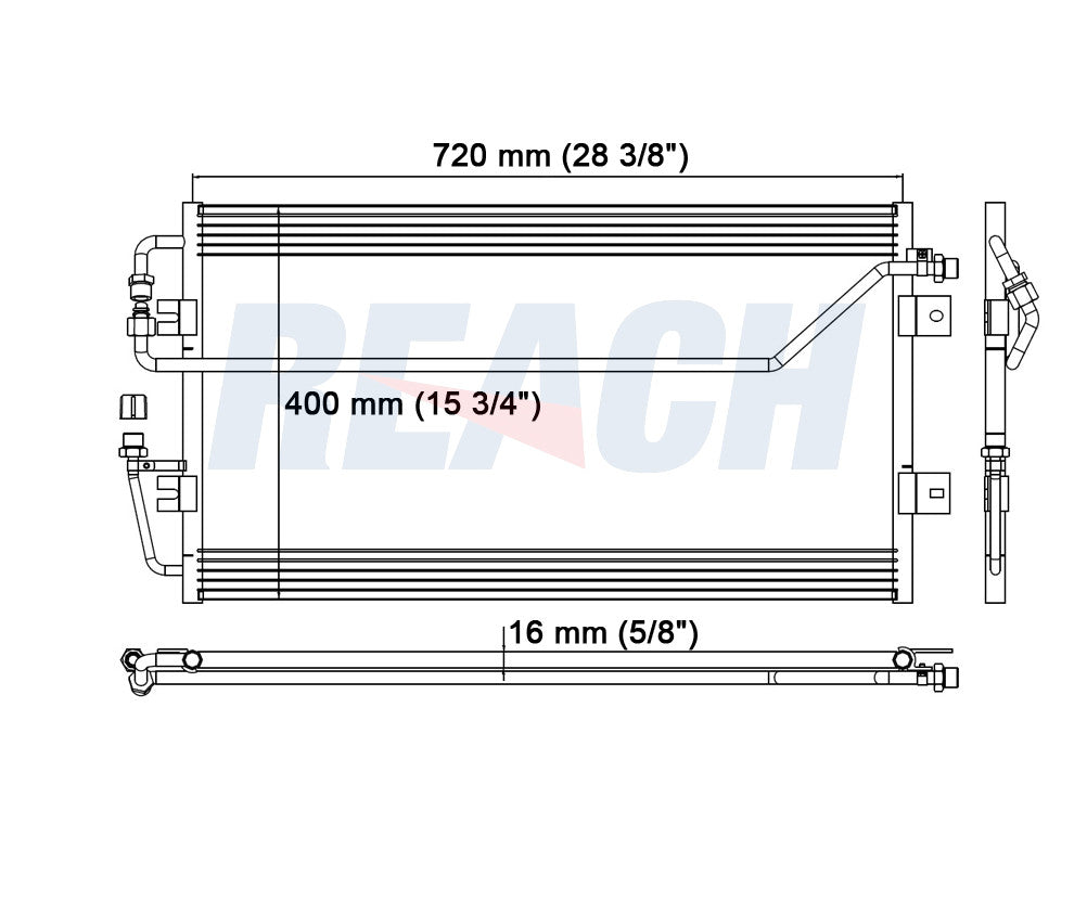 1995 GMC SAFARI 4.3 L CONDENSER REA31-4622P