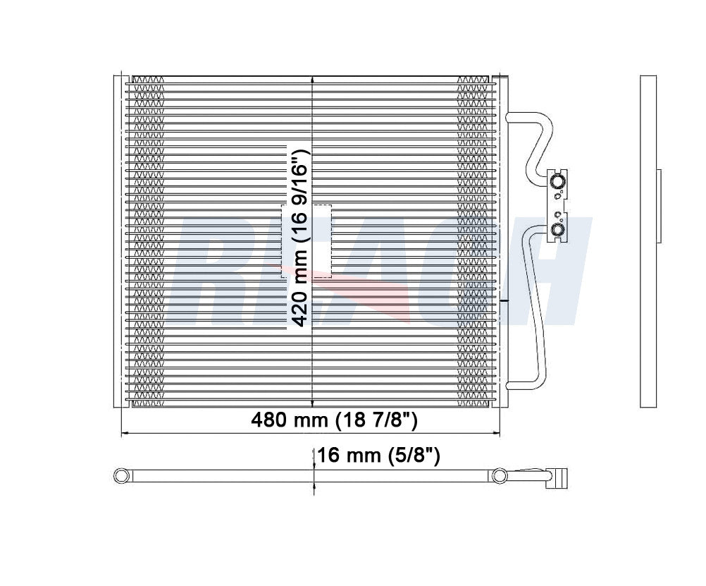 1995 BMW 740IL 4.0 L CONDENSER REA31-4658P