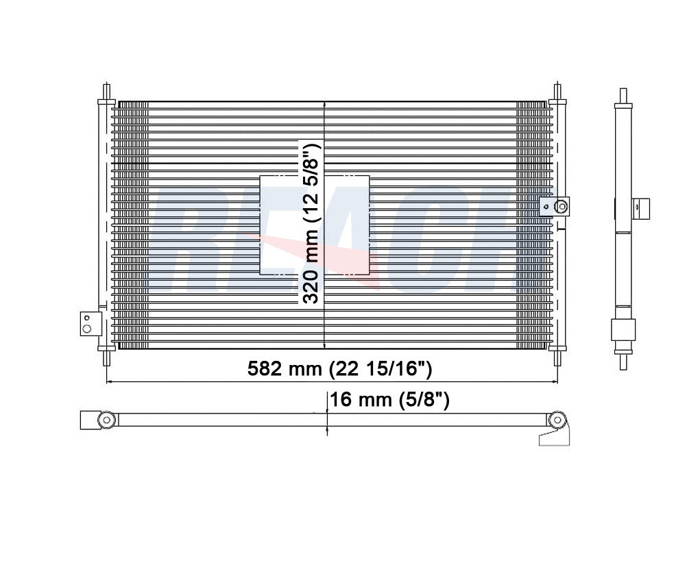 1995 HONDA ACCORD 2.2 L CONDENSER REA31-4660P