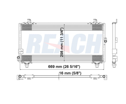 1995 TOYOTA TERCEL 1.5 L CONDENSER REA31-4668P