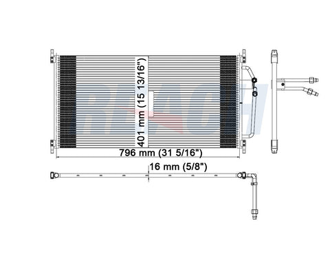 1997 FORD F-250 4.6 L CONDENSER REA31-4678P