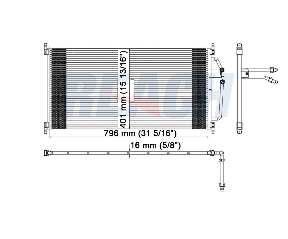 1997 FORD F-250 5.4 L CONDENSER REA31-4678P