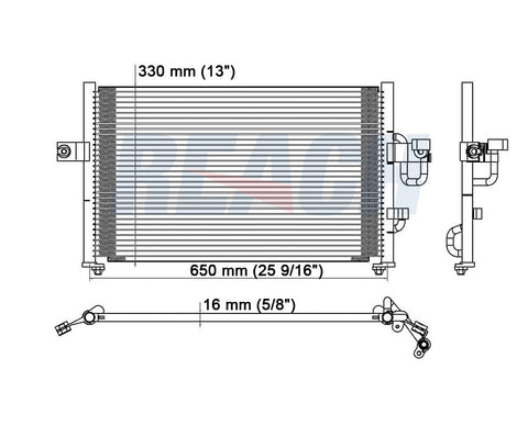 1998 HYUNDAI ACCENT 1.5 L CONDENSER REA31-4682P