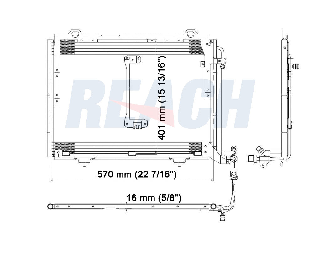 1995 MERCEDES-BENZ C280 2.8 L CONDENSER REA31-4690P