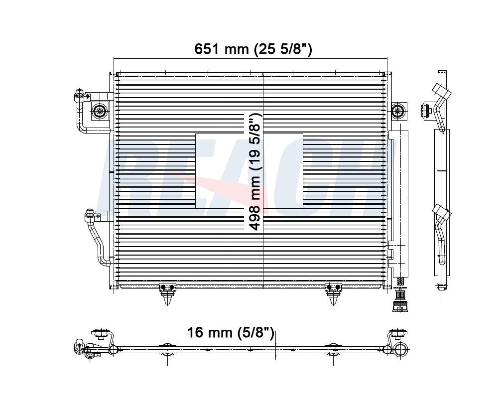 2001 MITSUBISHI MONTERO 3.5 L CONDENSER REA31-4699P