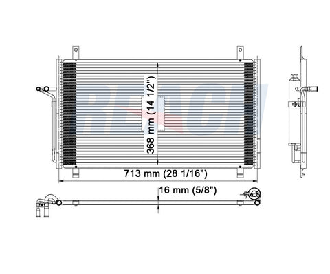 2008 NISSAN 350Z 3.5 L CONDENSER REA31-4707P