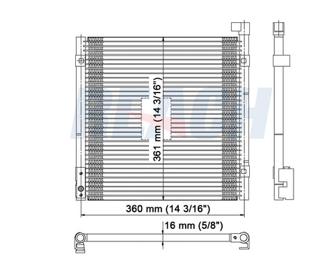1998 HONDA CIVIC 1.6 L CONDENSER REA31-4730P