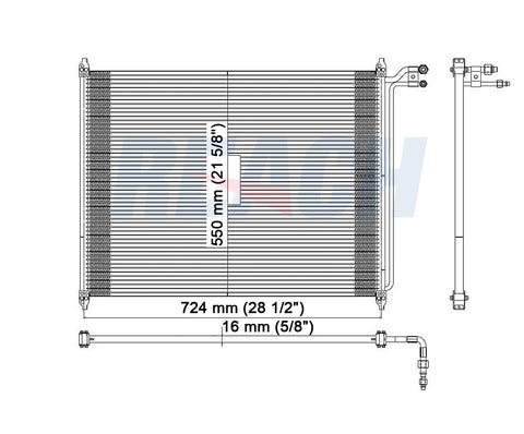 1997 FORD E-350 ECONOLINE 6.8 L CONDENSER REA31-4768P