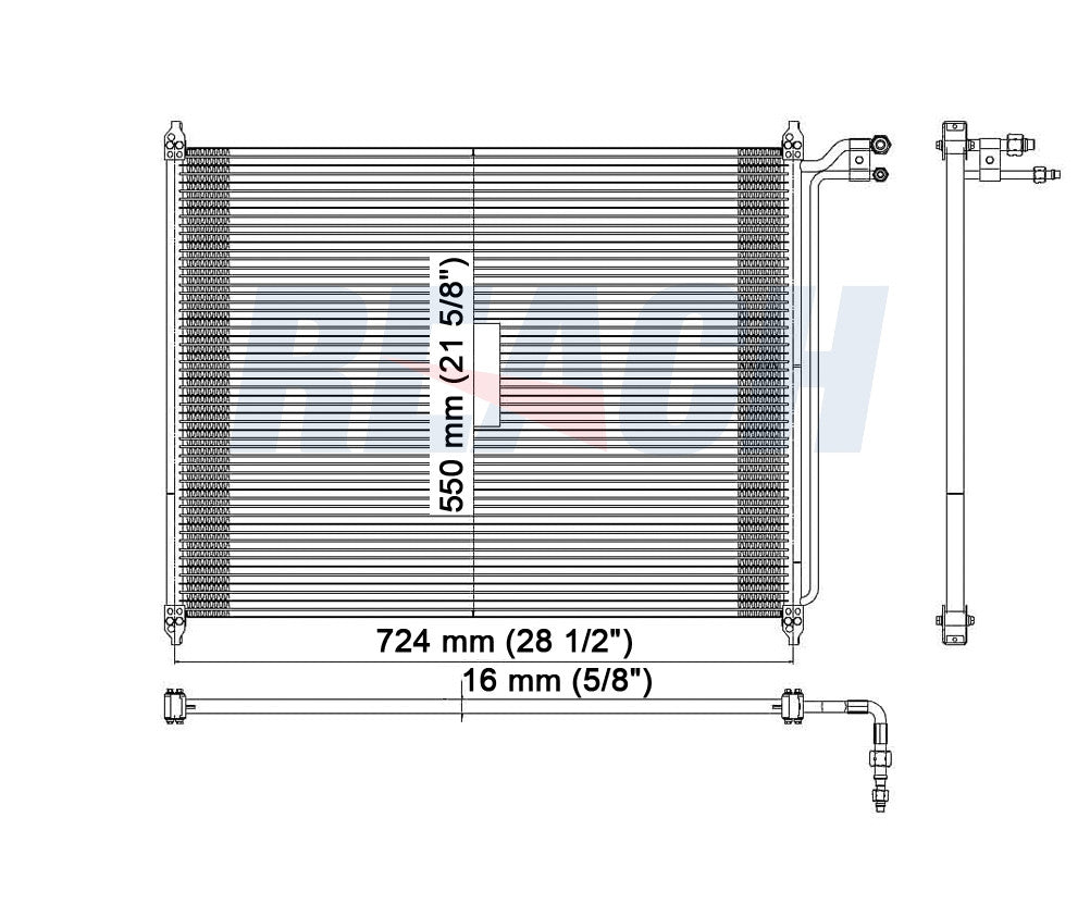 1997 FORD E-350 ECONOLINE CLUB WAGON 7.3 L CONDENSER REA31-4768P
