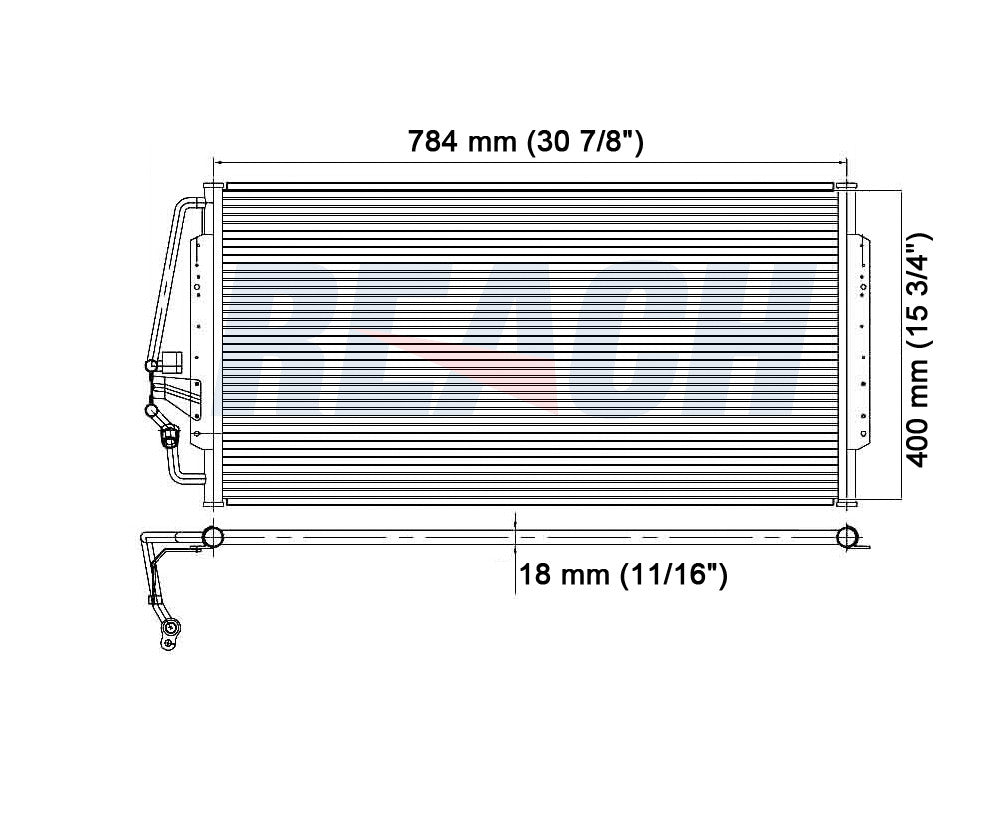 1997 OLDSMOBILE SILHOUETTE 3.4 L CONDENSER REA31-4789P