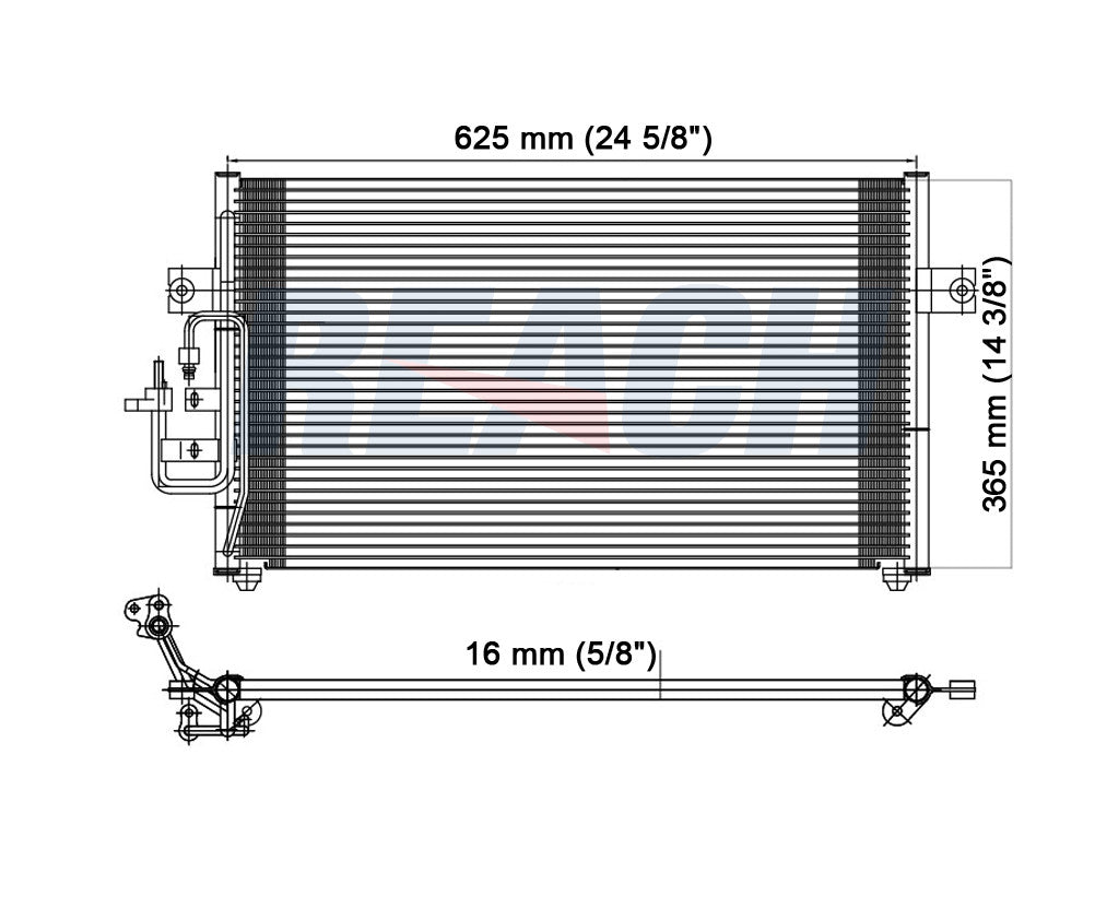 1998 HYUNDAI ELANTRA 1.8 L CONDENSER REA31-4793P