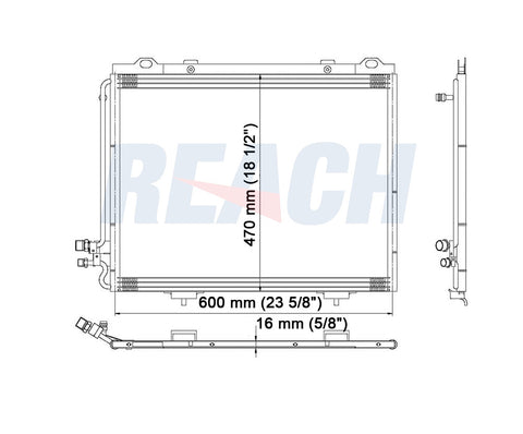 2000 MERCEDES-BENZ E320 3.2 L CONDENSER REA31-4814P