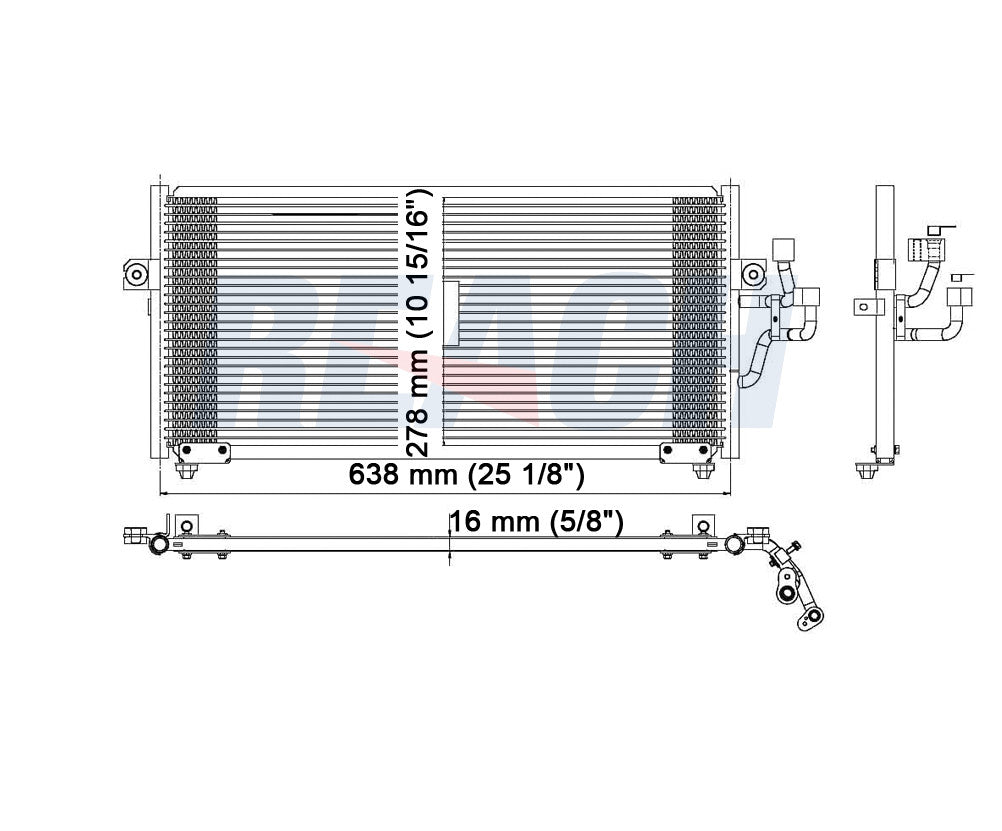 1999 MITSUBISHI MIRAGE 1.8 L CONDENSER REA31-4837P