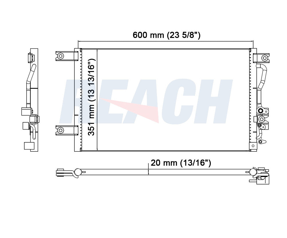 2000 MITSUBISHI MONTERO SPORT 3.5 L CONDENSER REA31-4839P