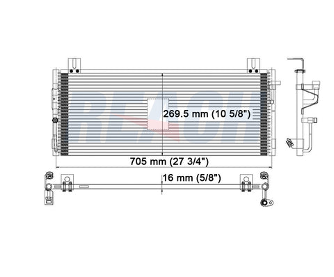2000 TOYOTA COROLLA 1.8 L CONDENSER REA31-4897P