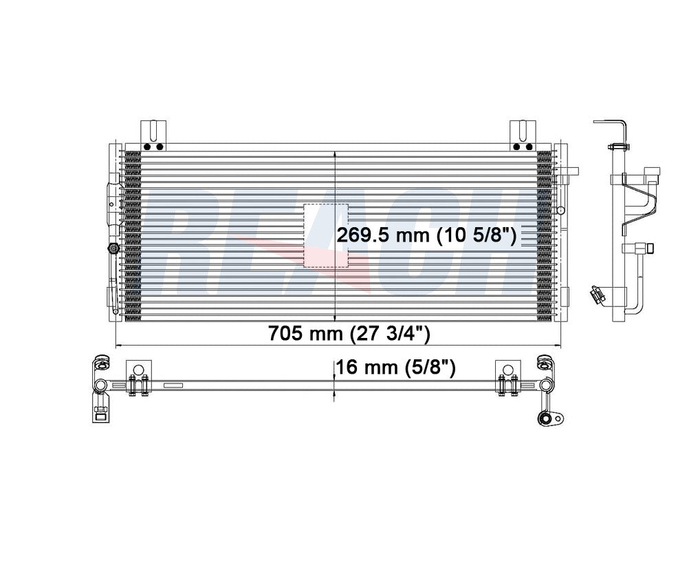 2001 TOYOTA COROLLA 1.8 L CONDENSER REA31-4897P