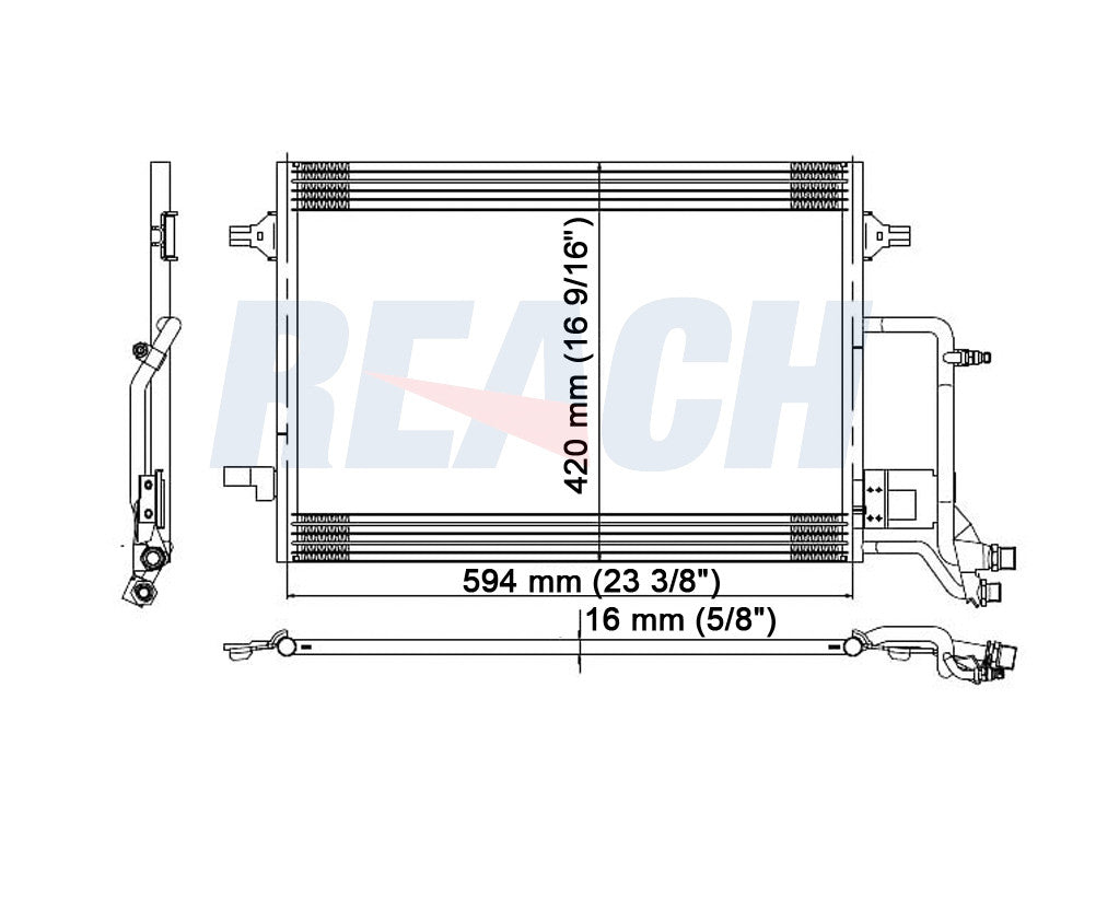 1998 VOLKSWAGEN PASSAT 1.8 L CONDENSER REA31-4923P