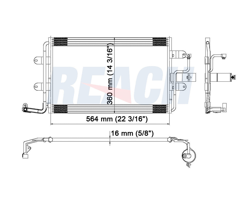 1999 VOLKSWAGEN BEETLE 1.9 L CONDENSER REA31-4932P
