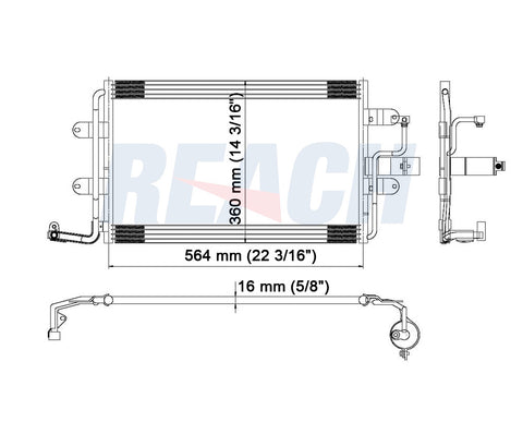 1999 VOLKSWAGEN BEETLE 2.0 L CONDENSER REA31-4932P