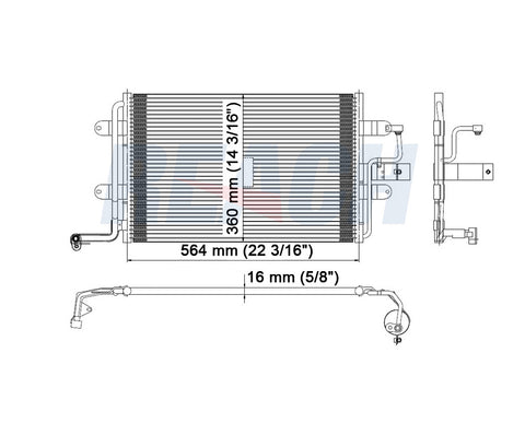 2000 VOLKSWAGEN JETTA 1.9 L CONDENSER REA31-4933P