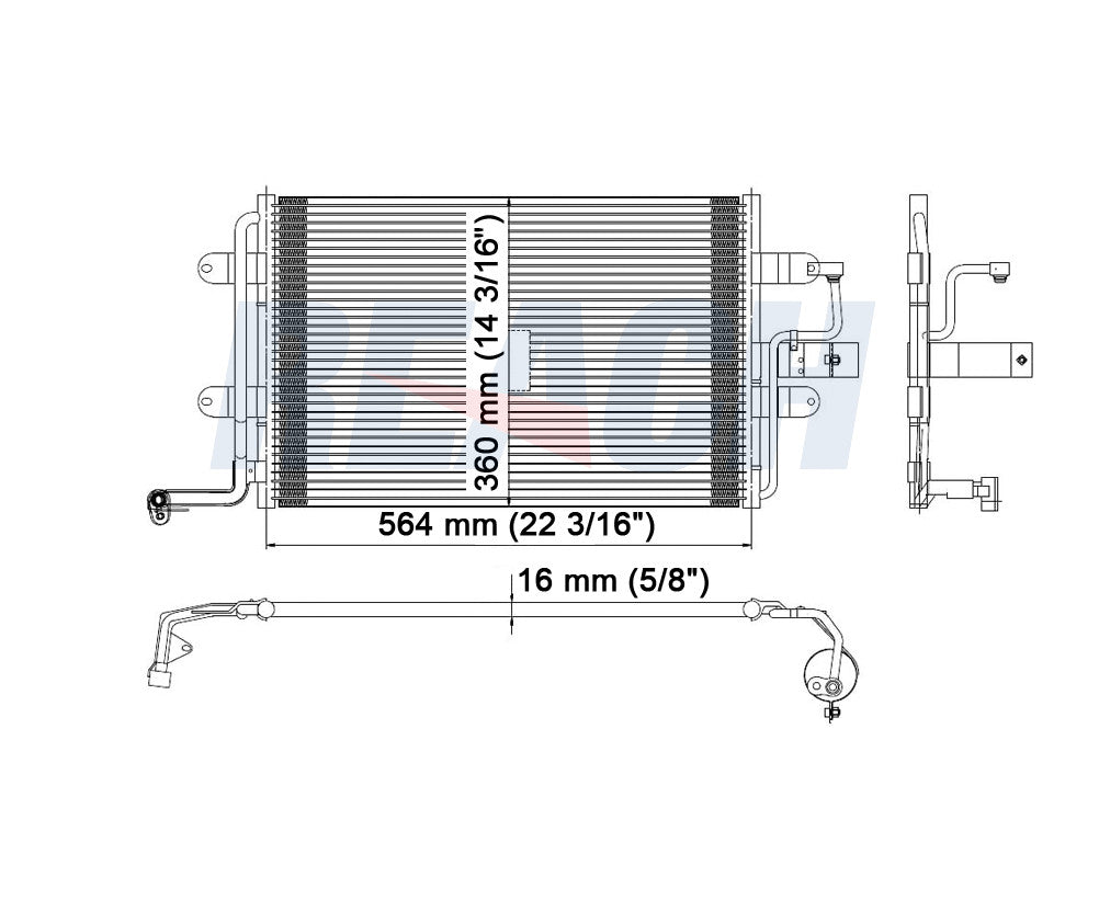 2008 VOLKSWAGEN JETTA CITY 2.0 L CONDENSER REA31-4933P