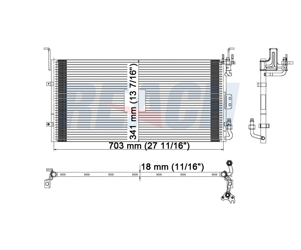 2000 HYUNDAI SONATA 2.5 L CONDENSER REA31-4949P