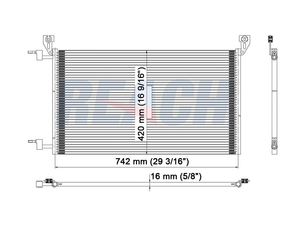 2002 CHEVROLET AVALANCHE 2500 8.1 L CONDENSER REA31-4953P