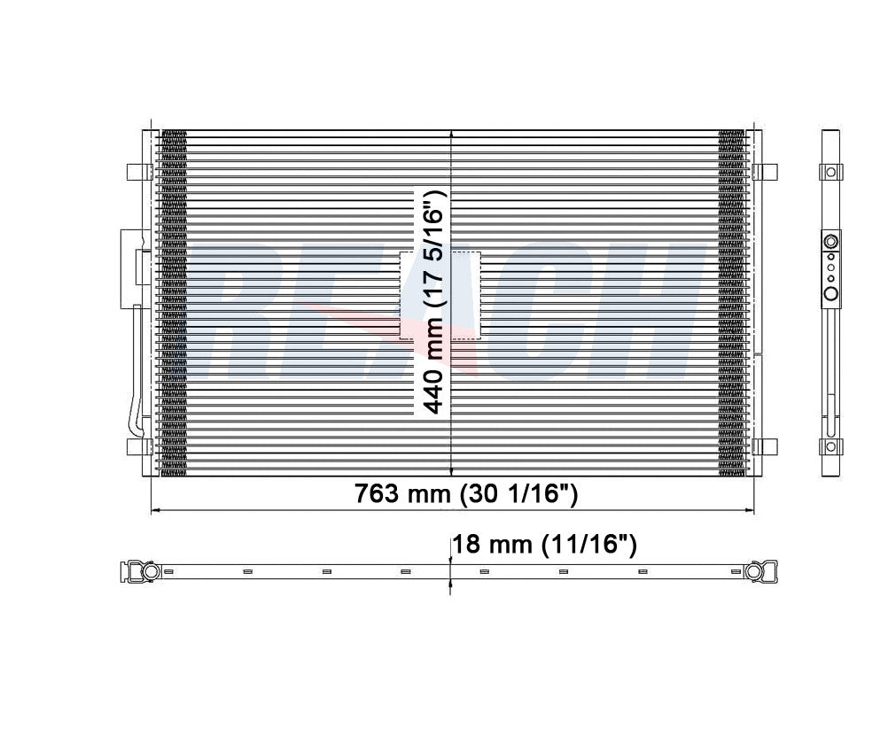 2002 CHRYSLER VOYAGER 2.4 L CONDENSER REA31-4957P