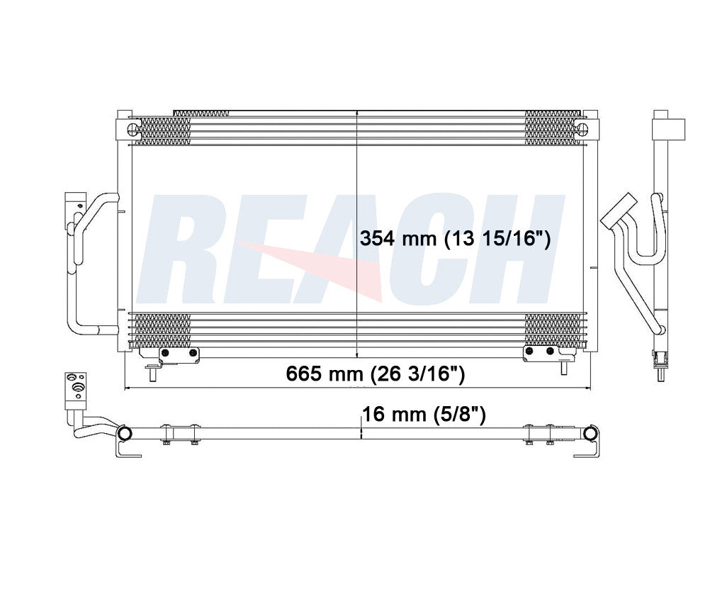 2001 MITSUBISHI GALANT 2.4 L CONDENSER REA31-4965P