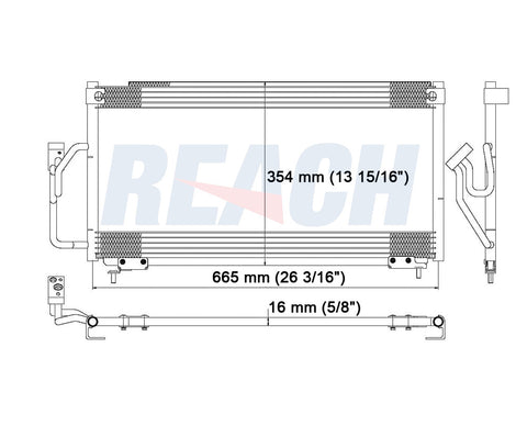 2001 MITSUBISHI GALANT 3.0 L CONDENSER REA31-4965P