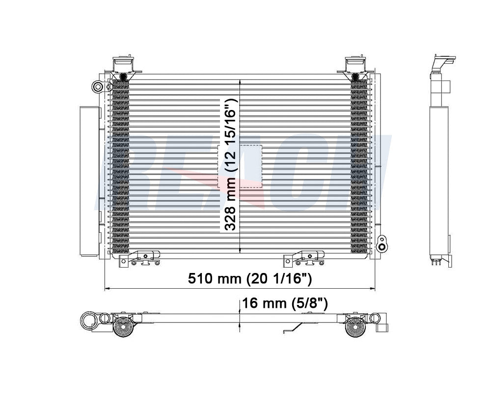 2000 TOYOTA ECHO 1.5 L CONDENSER REA31-4966P