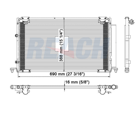 2002 TOYOTA AVALON 3.0 L CONDENSER REA31-4968P