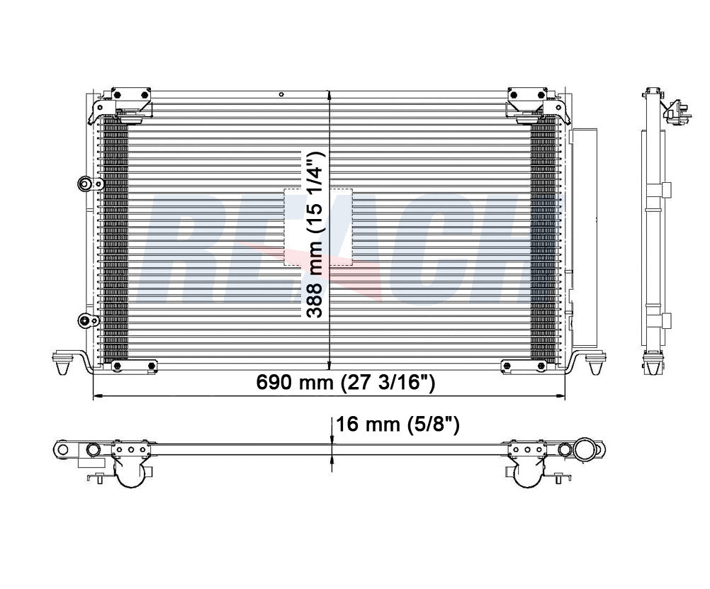 2003 TOYOTA AVALON 3.0 L CONDENSER REA31-4968P