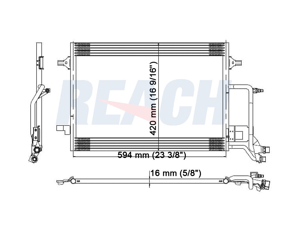 1999 AUDI A6 2.8 L CONDENSER REA31-4972P