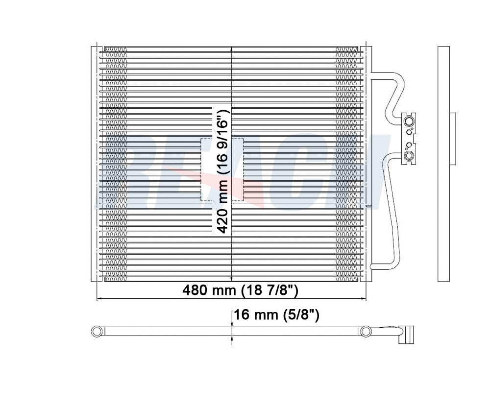 2000 BMW 740I 4.4 L CONDENSER REA31-4973P