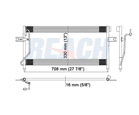 2001 NISSAN XTERRA 2.4 L CONDENSER REA31-4978P
