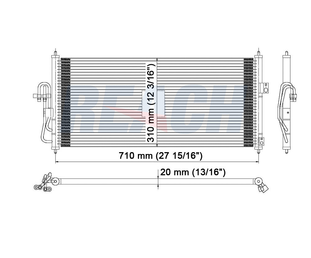 2000 NISSAN SENTRA 1.8 L CONDENSER REA31-4980P